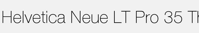 Helvetica Neue LT Pro 35 Thin